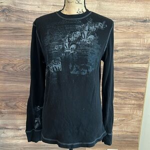 Arizona black thermal sweater with graphics